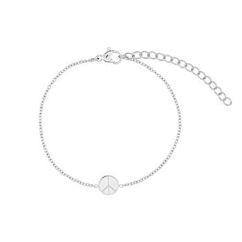 Stål armbånd med peace tegn - Blicher Fuglsang